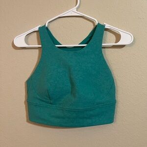 Lululemon Athletica Wunder Train Longline Sports Bra - Green Jasper